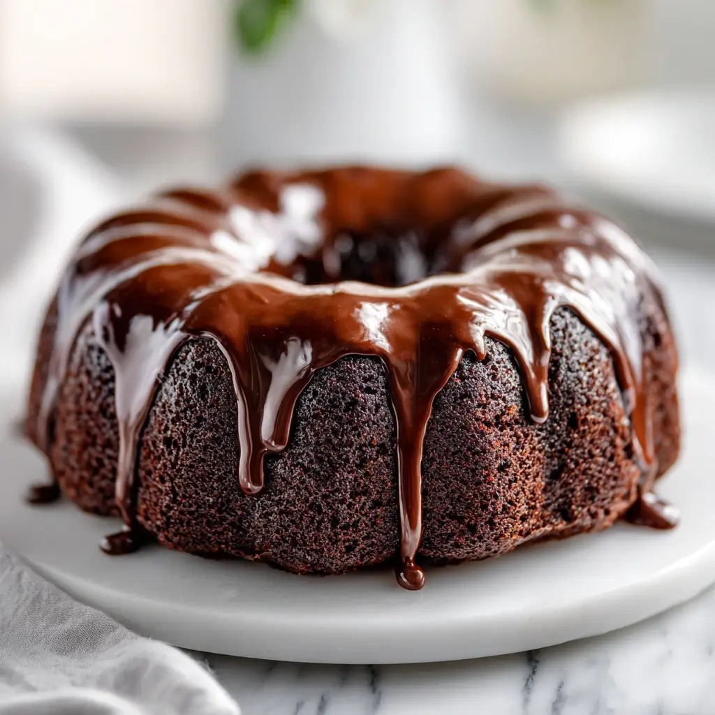 Chocolate Bundt Cake With Chocolate Glaze