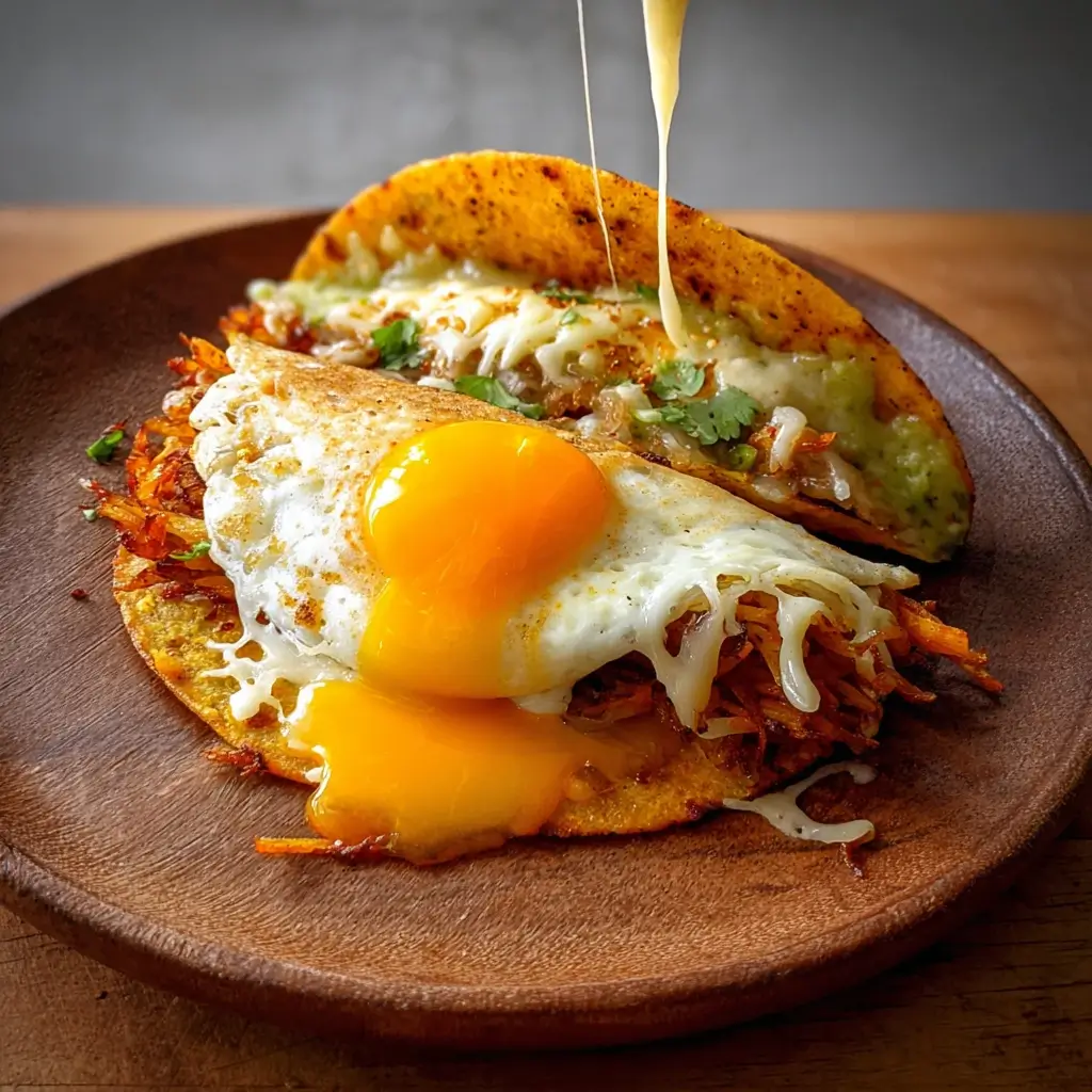 Crispy Potato Egg Cheese Taco Recipe