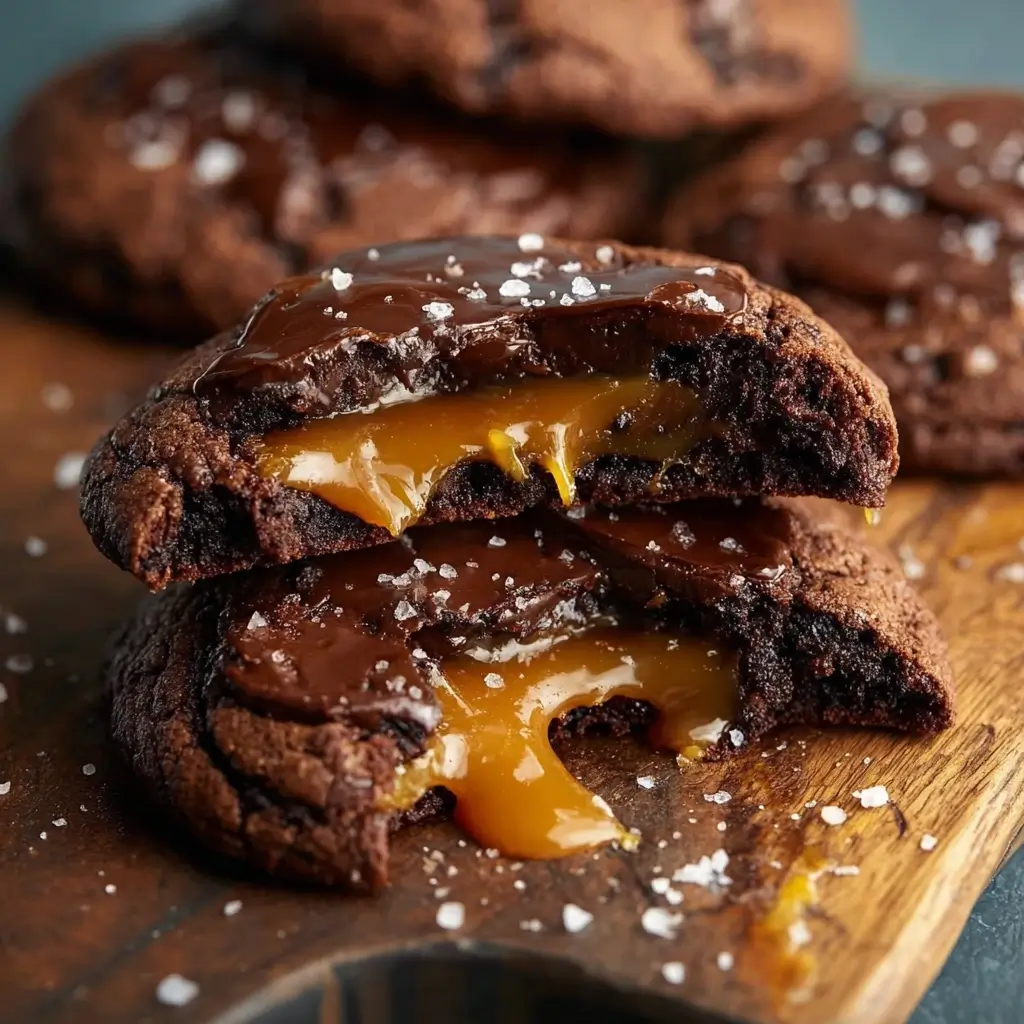 Salted Caramel Chocolate Cookies