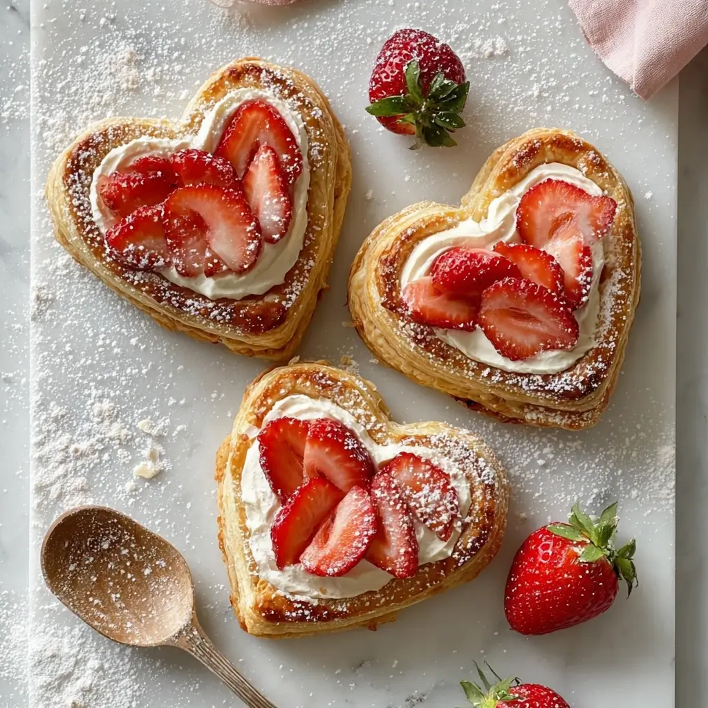 Vegan Strawberry Cream Danish