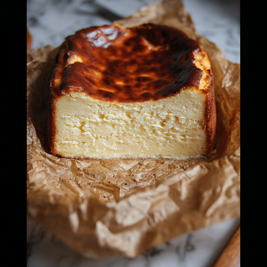 Loaf Pan Basque Cheesecake
