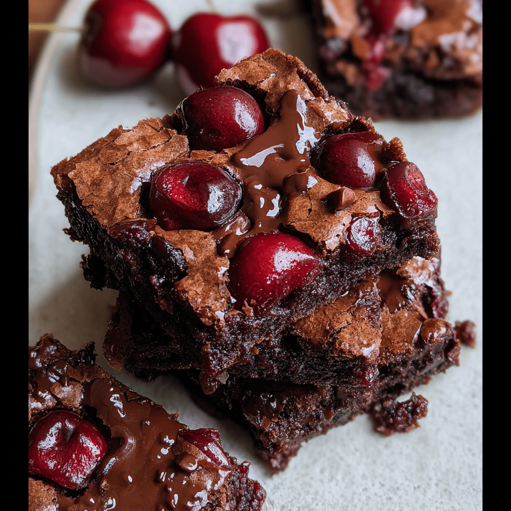 Roasted Chocolate Cherry Brownies