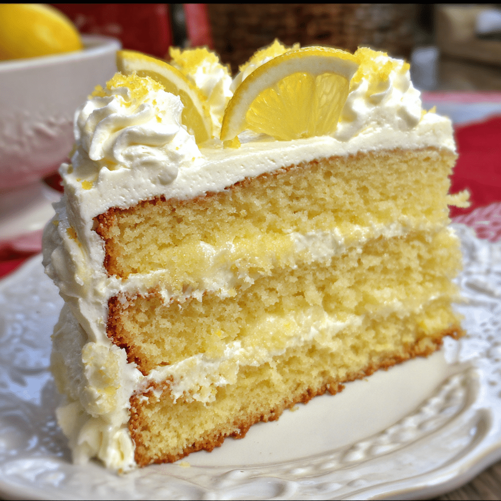 Fluffy Italian Lemon Cream Cake