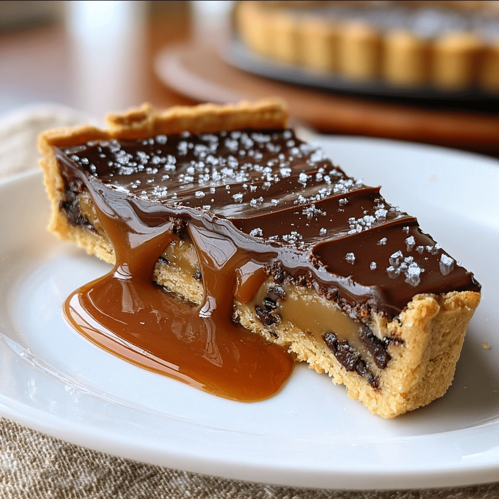 Chocolate Chip Salted Caramel Tart