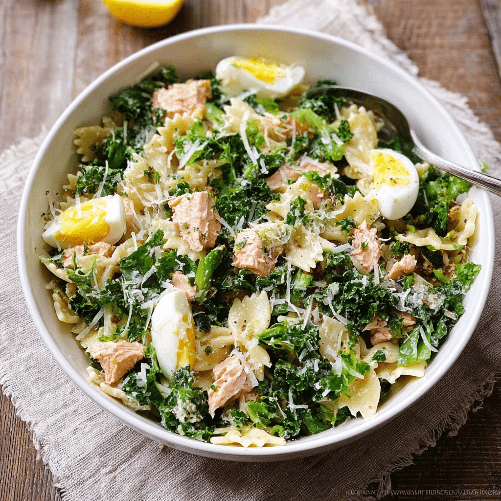 Kale and Salmon Caesar Salad
