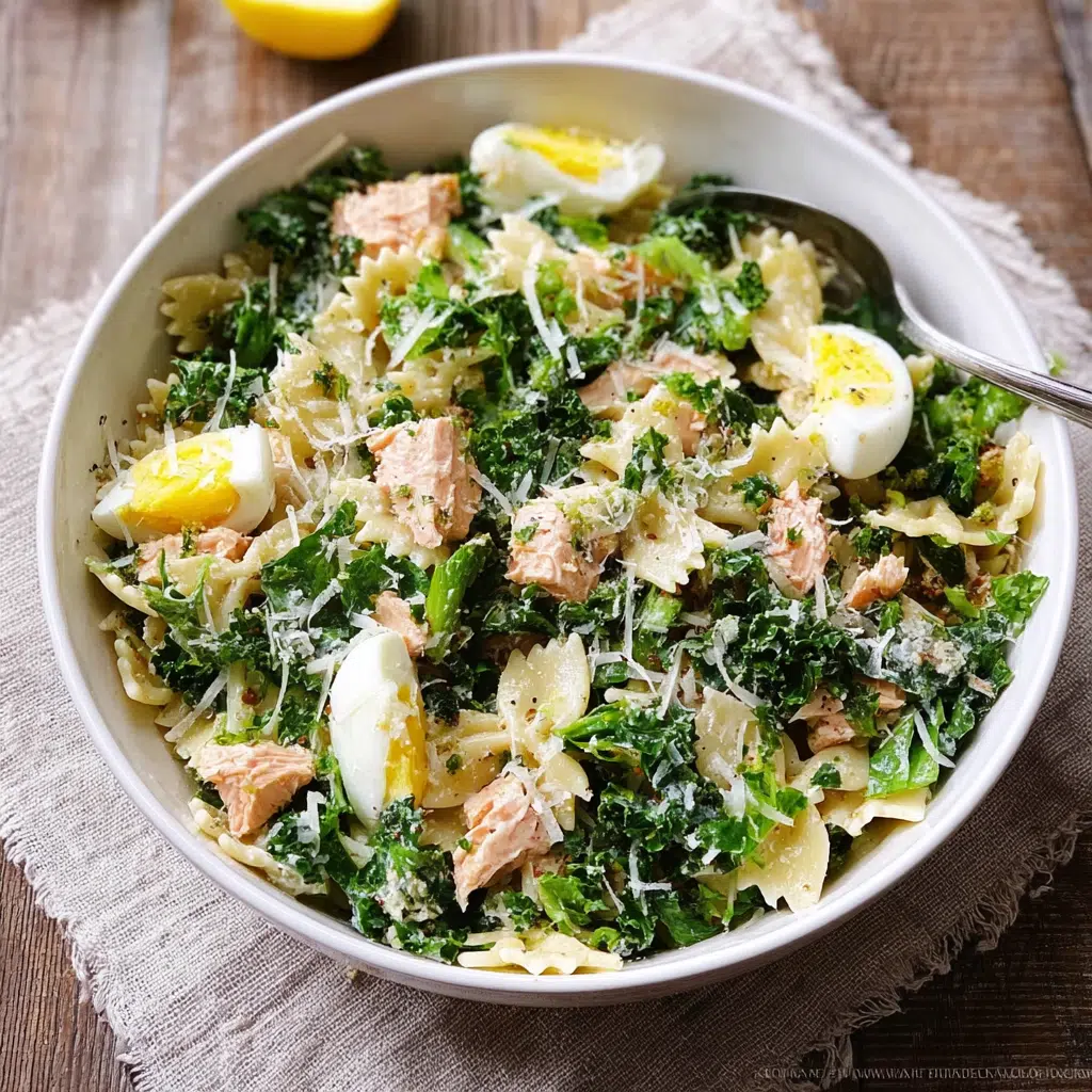 Kale and Salmon Caesar Salad