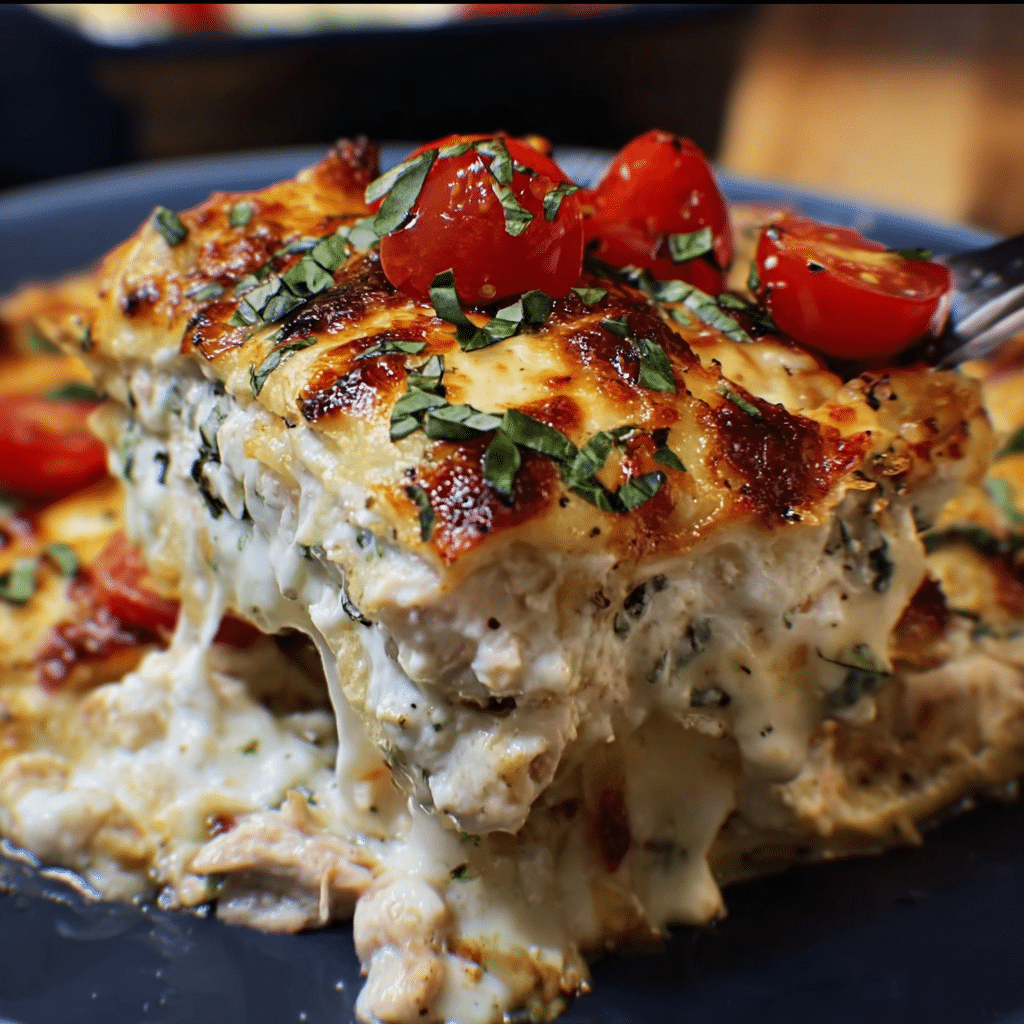 Caprese Chicken Lasagna