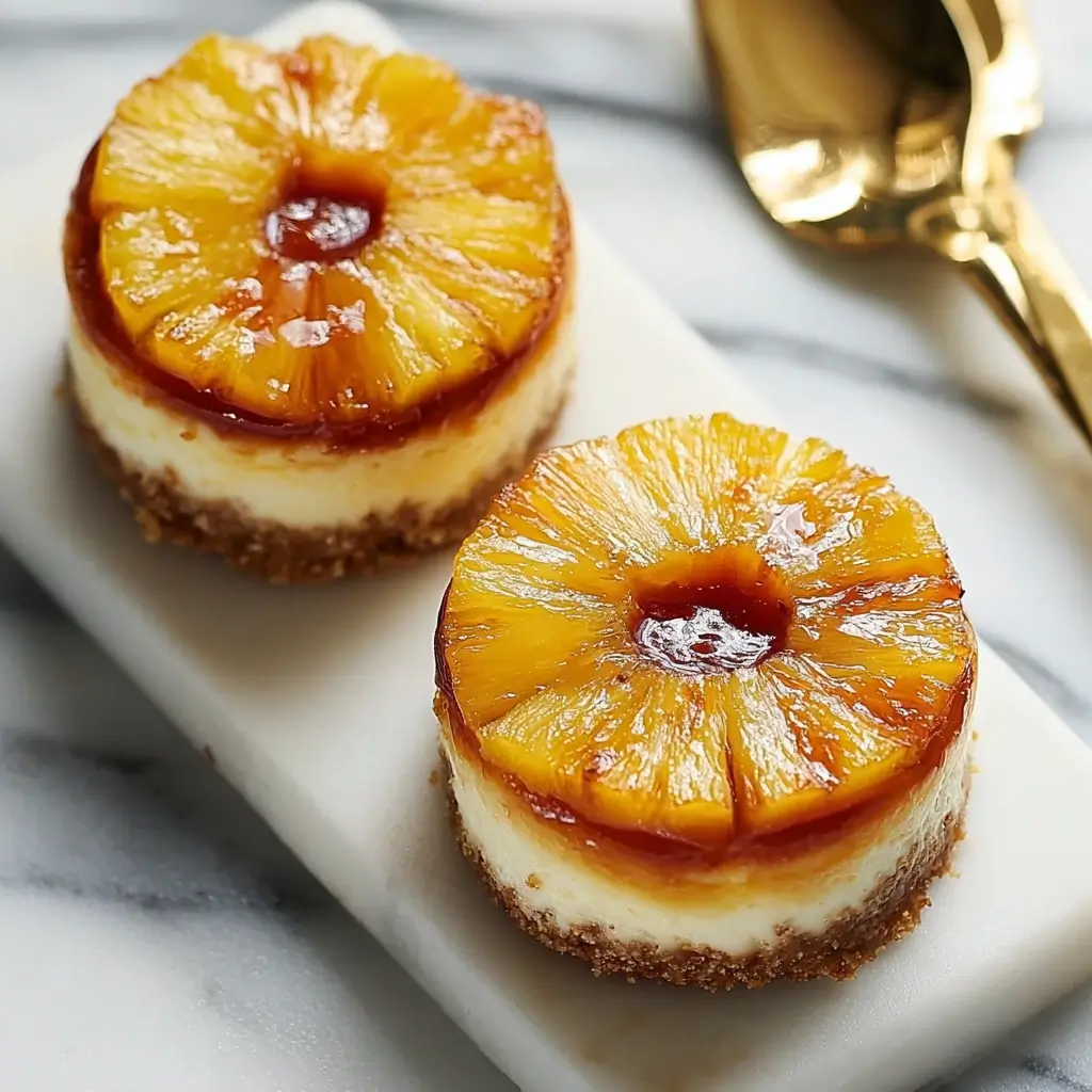 Mini Pineapple Upside Down Cheesecakes