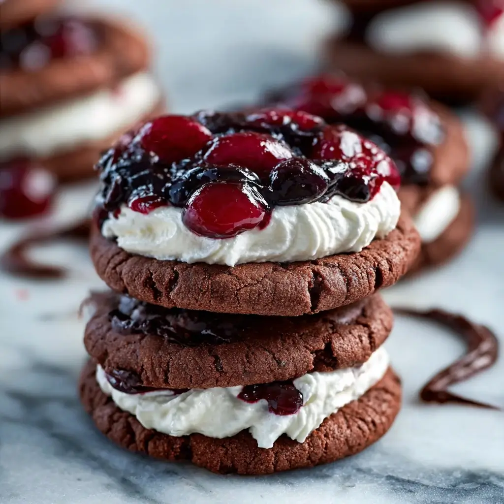 Black Forest Flourless Brownie Cookies