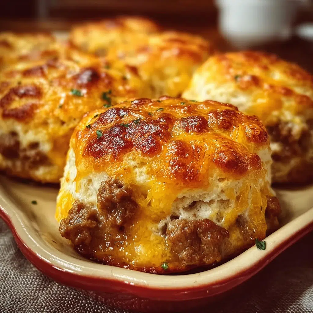 Sausage Cheese Butter Swim Biscuits