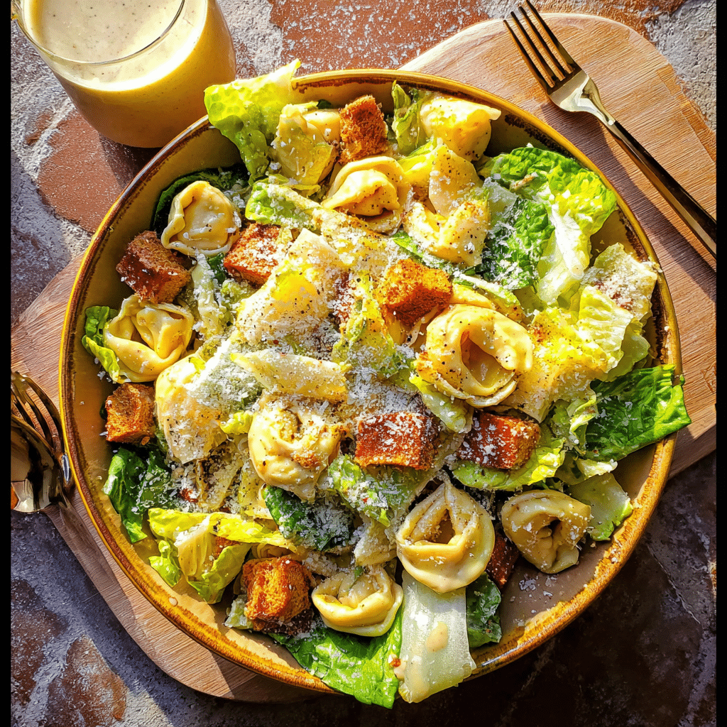 Cheese Tortellini Caesar Salad