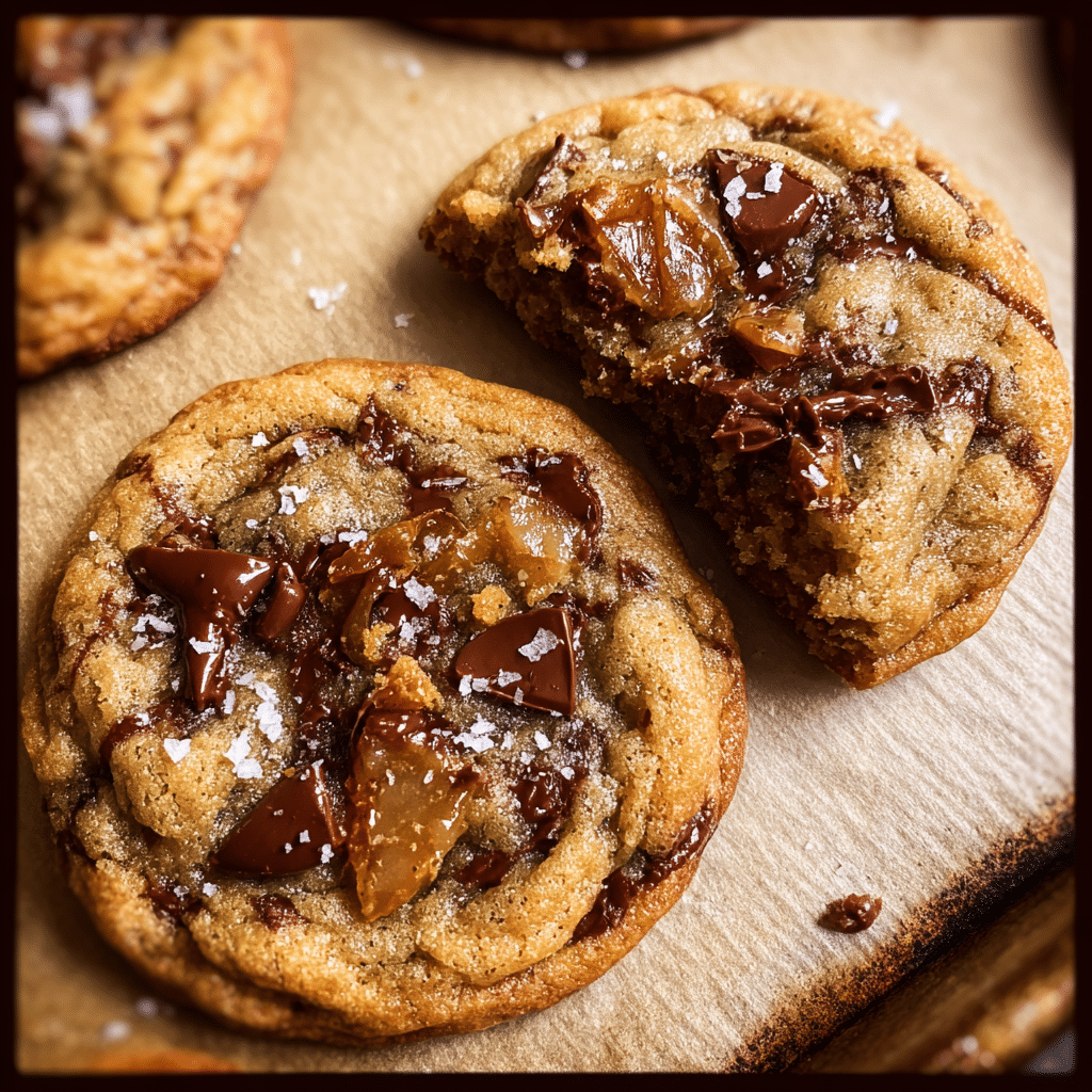 Browned Butter Toffee Chocolate Chip Cookies