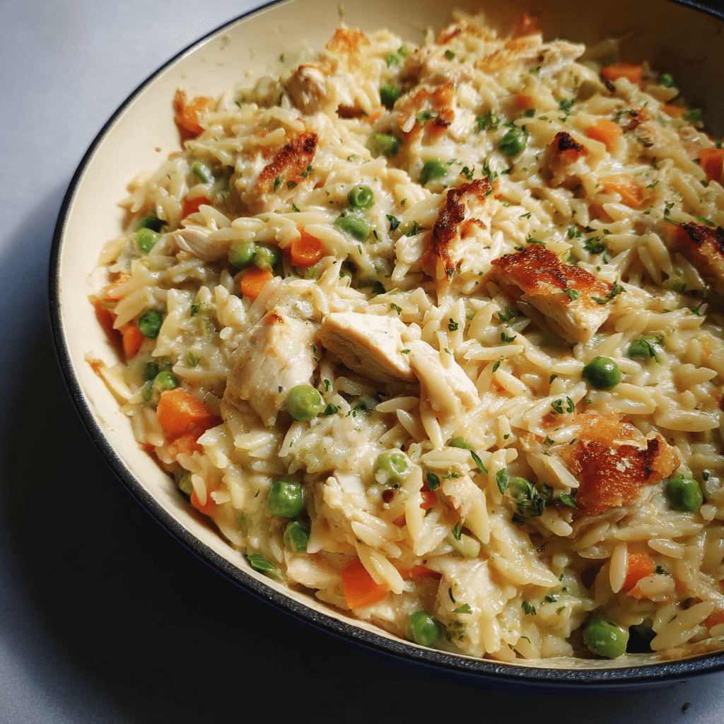 One Pot Chicken Pot Pie Orzo