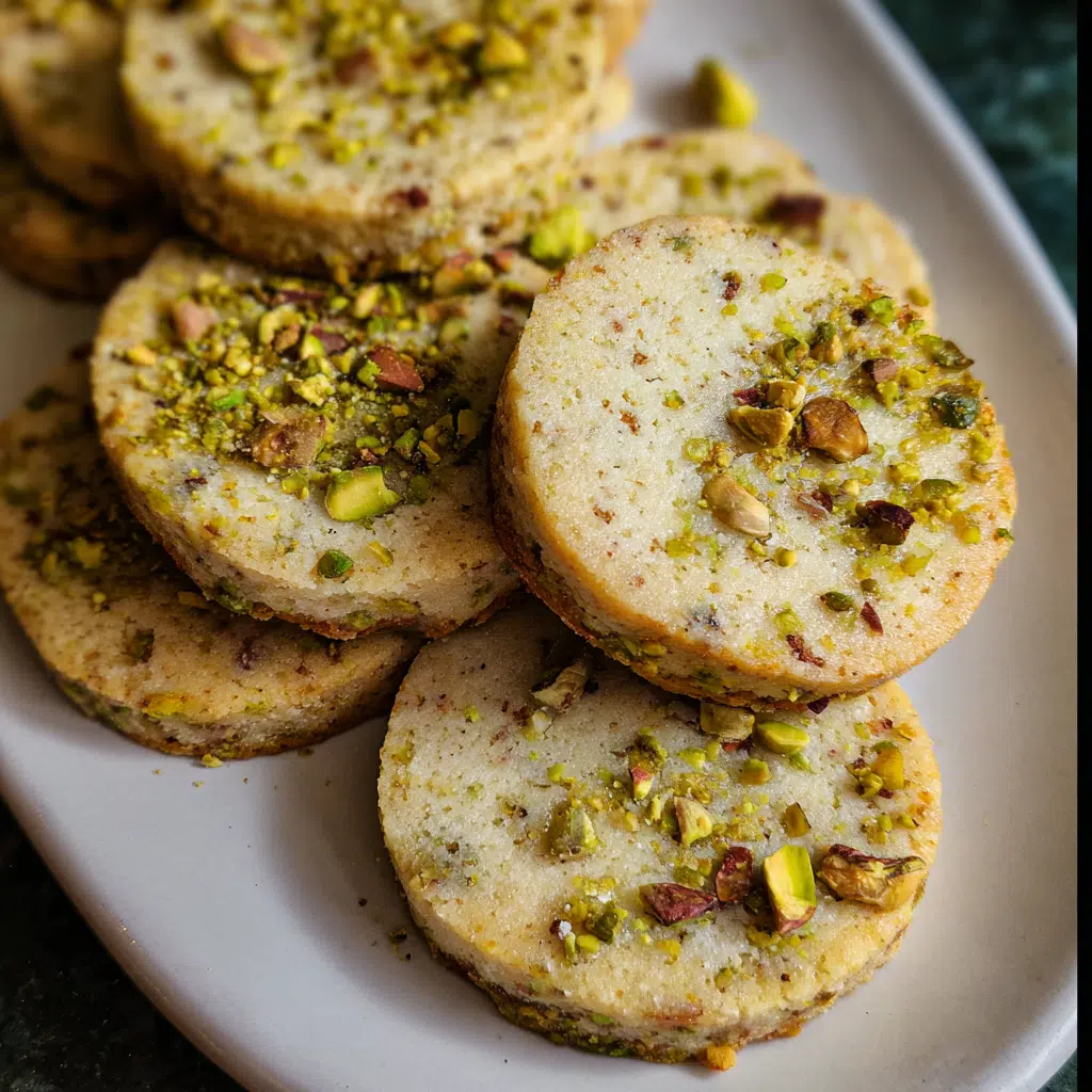 Buttery Pistachio Shortbread Cookies