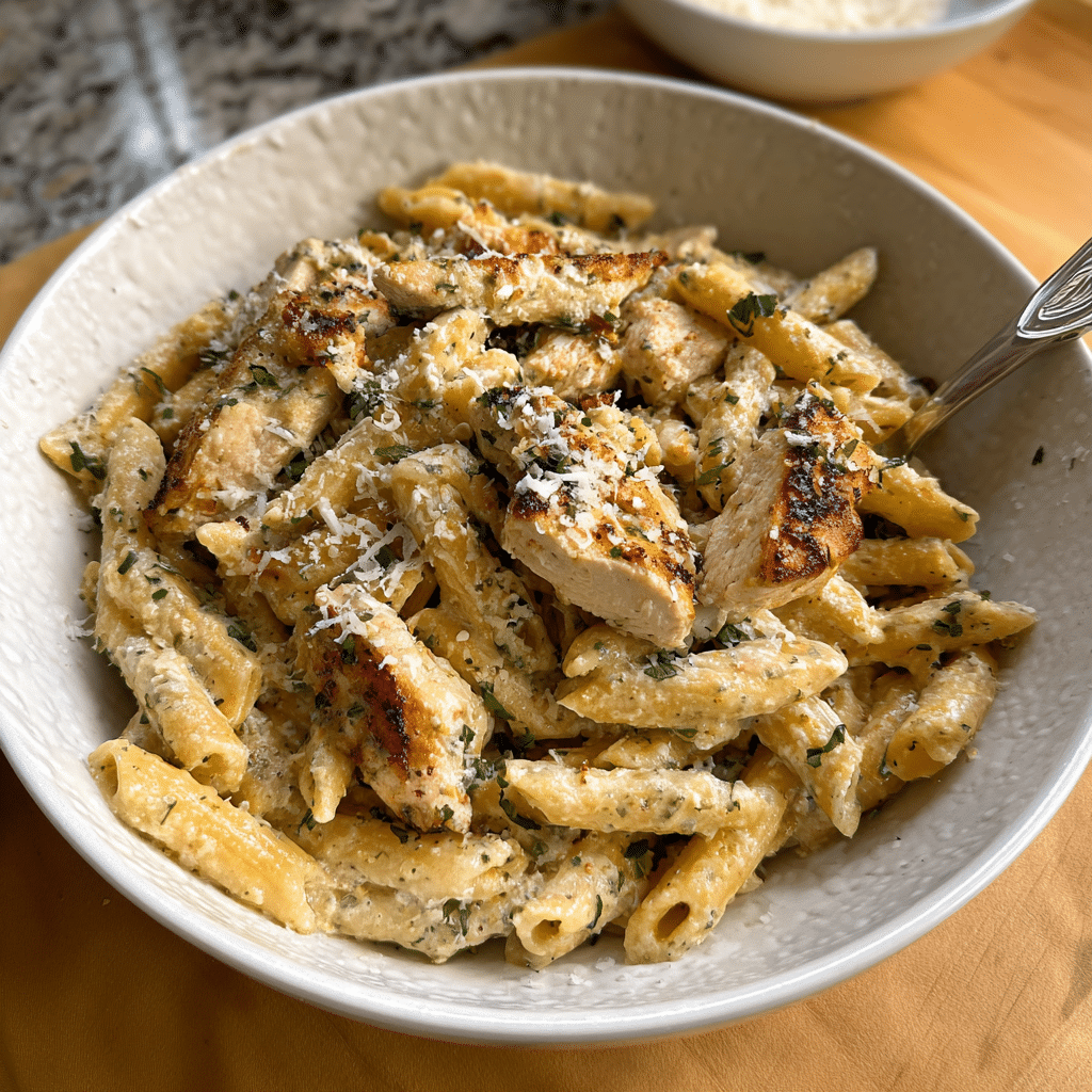 Garlic Parmesan Chicken and Pasta