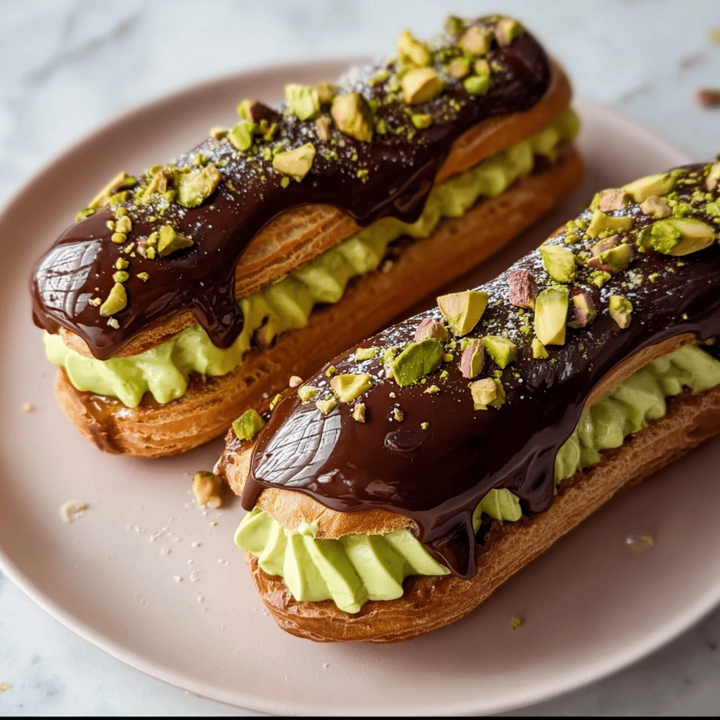 Pistachio Éclairs Recipe