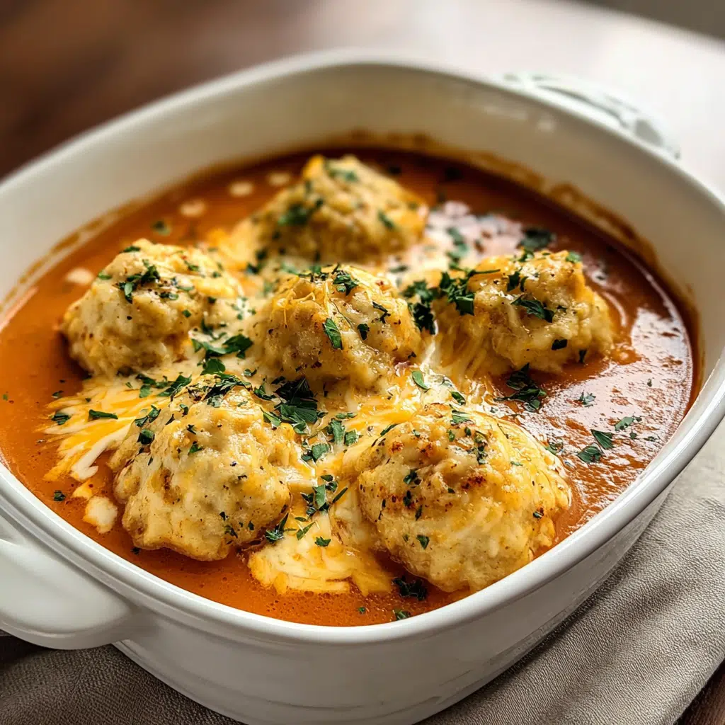 Tomato Soup with Cheddar Bay Dumplings Recipe