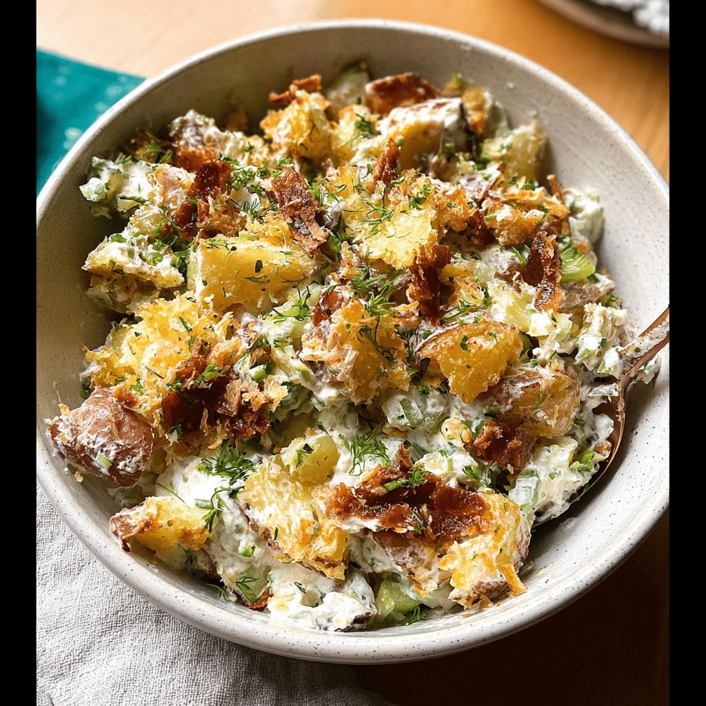 Crispy Smashed Potato Salad
