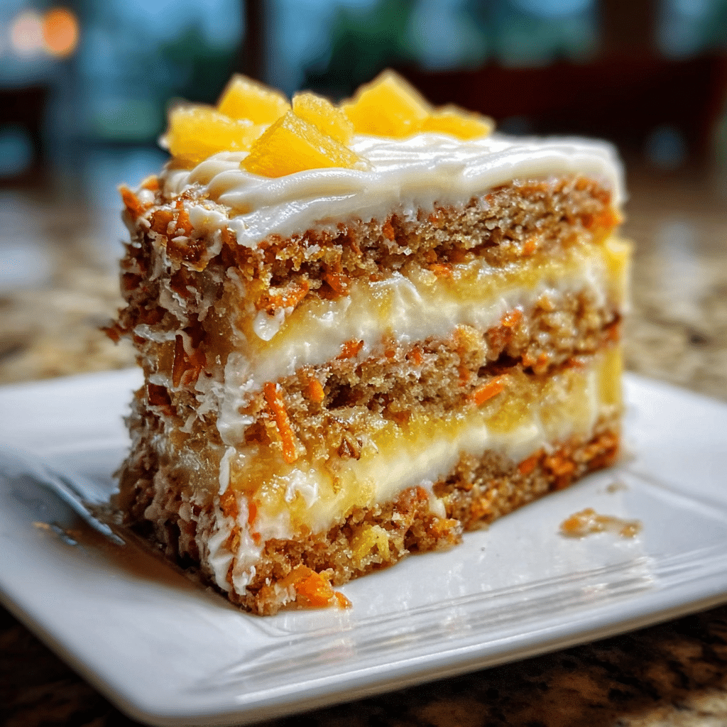 Pineapple Carrot Cream Cake Recipe