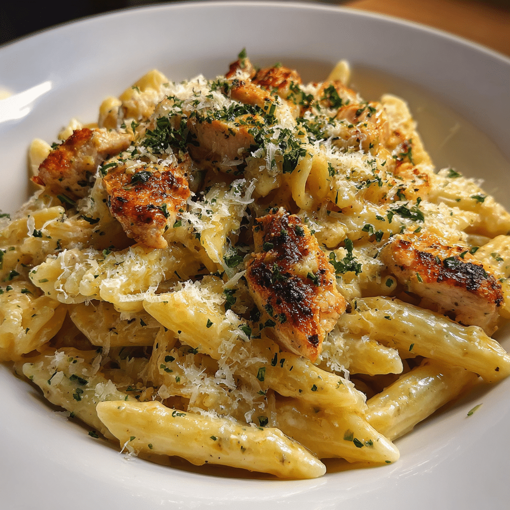 Garlic Parmesan Chicken and Pasta