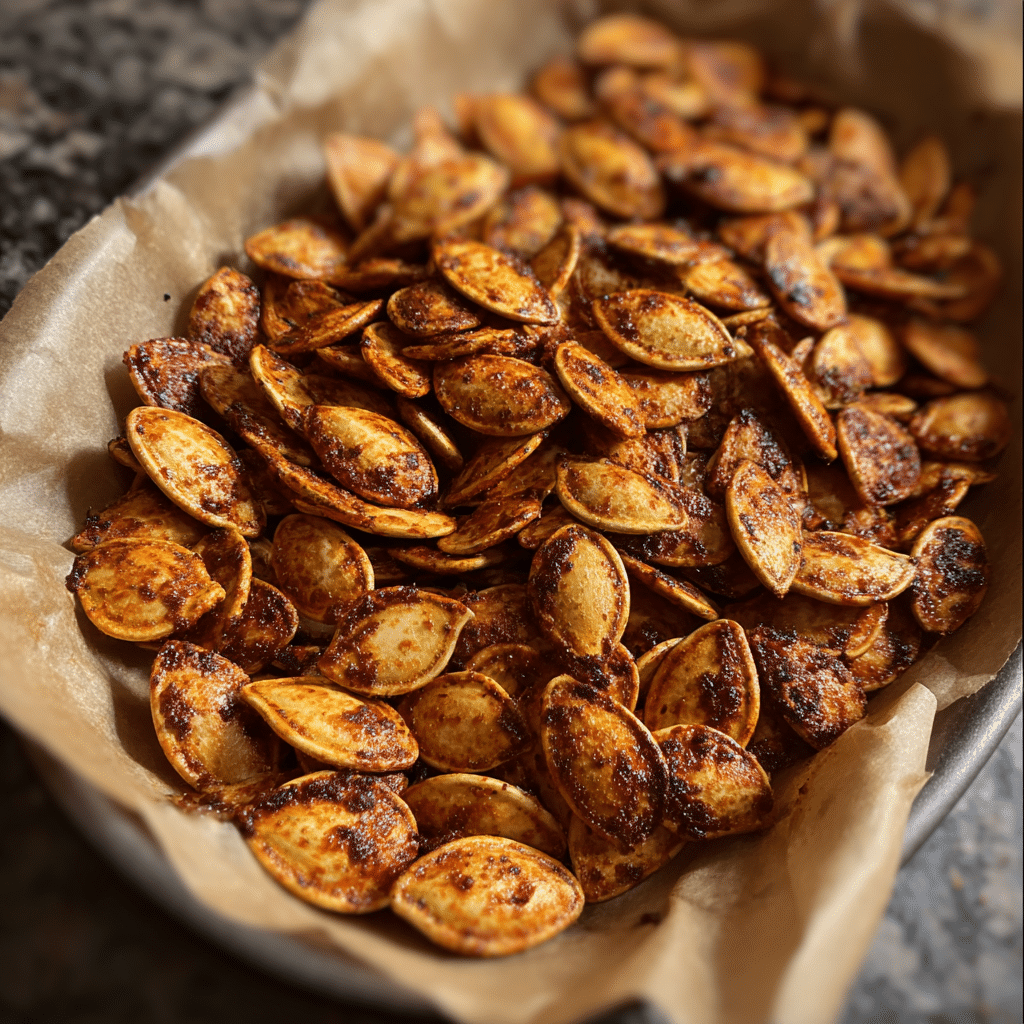 Double batch crispy roasted pumpkin seeds