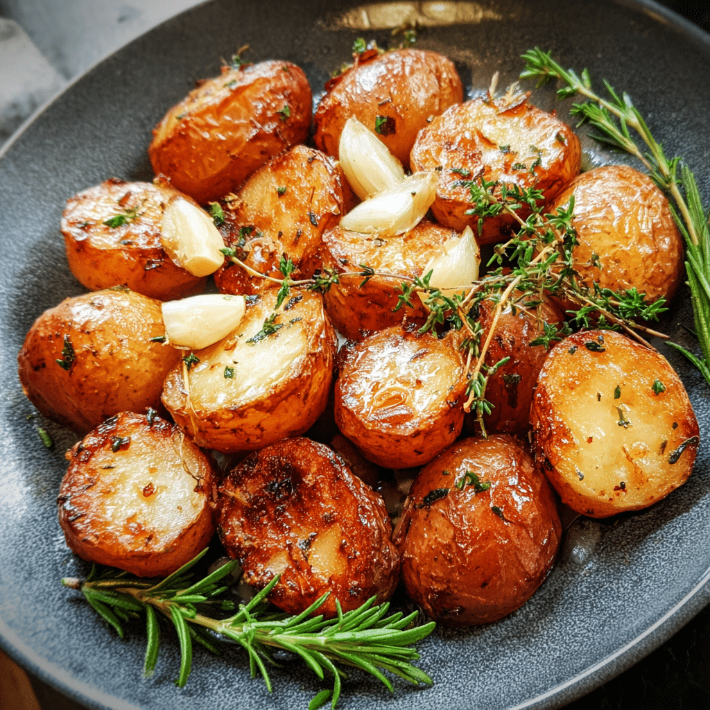 Thanksgiving Garlic Roast Potatoes