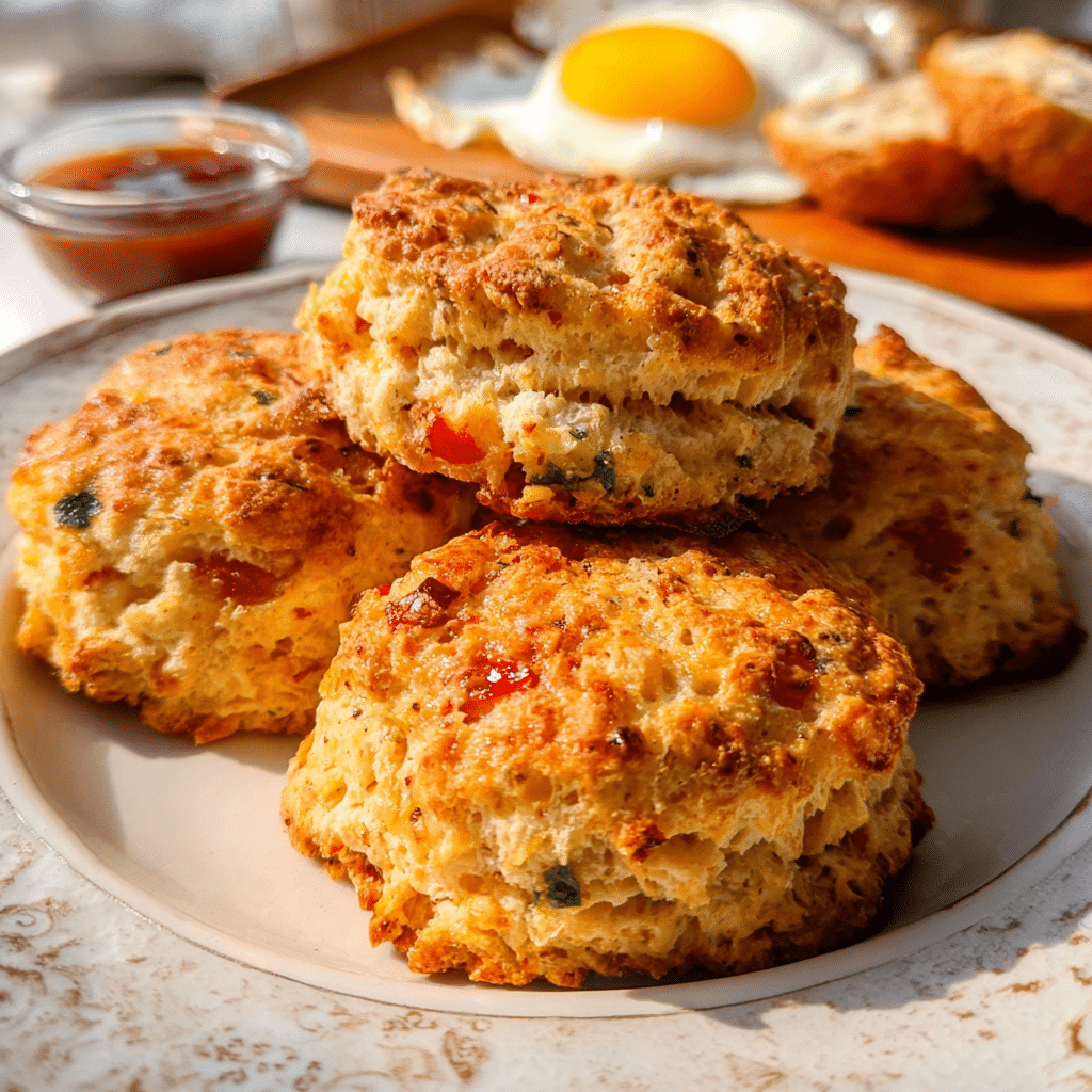 High-protein breakfast biscuits
