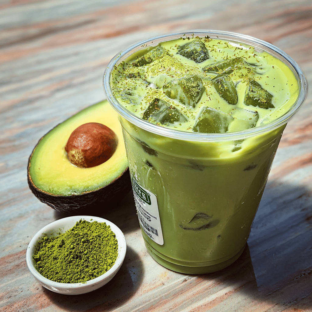Iced Avocado Matcha Latte