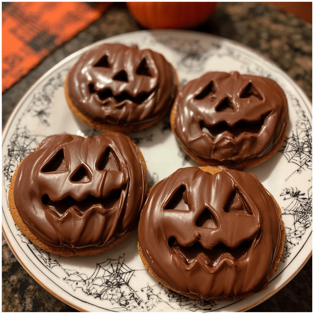Milk Chocolate Jack-O'-Lantern Cookies