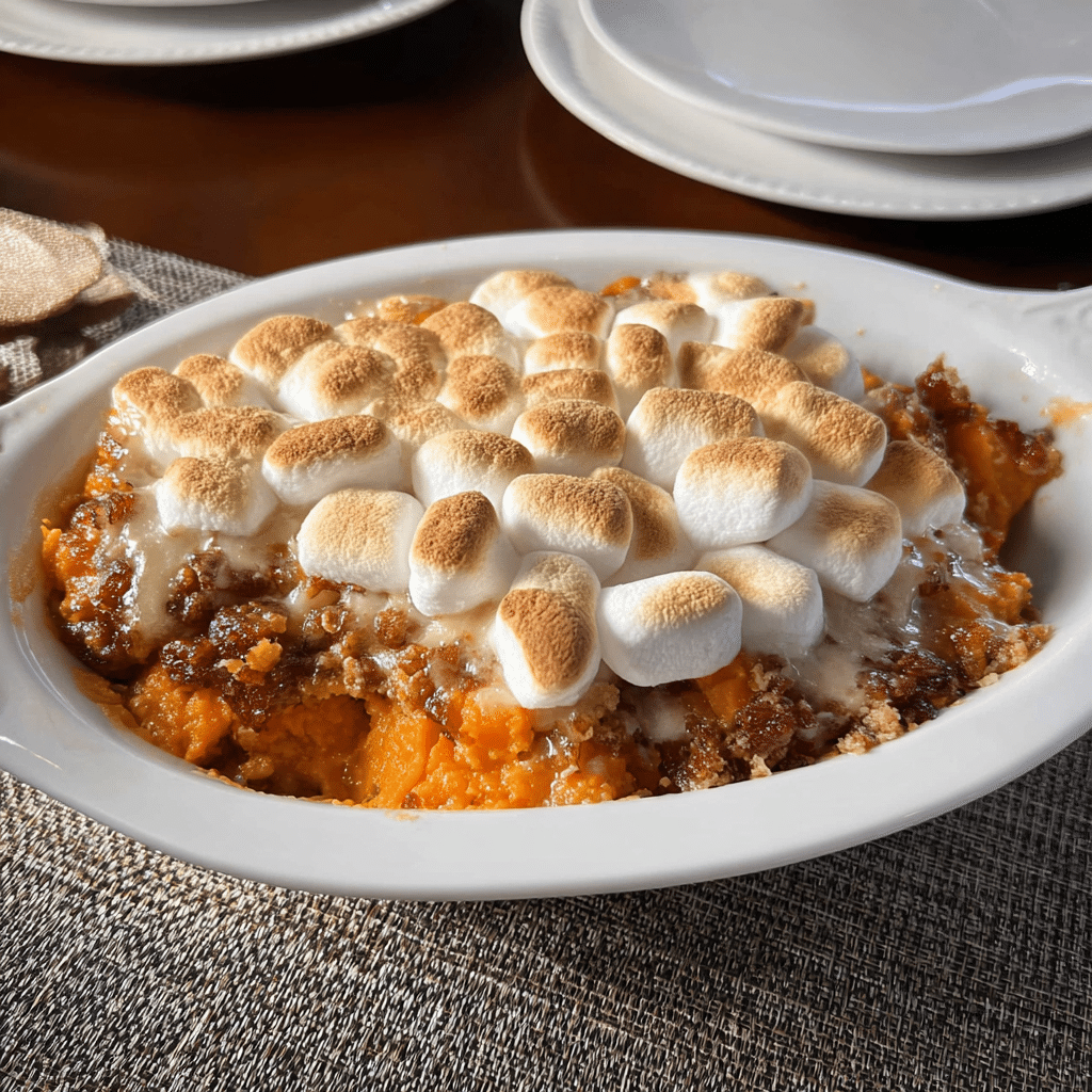 Sweet Potato Casserole with Marshmallows