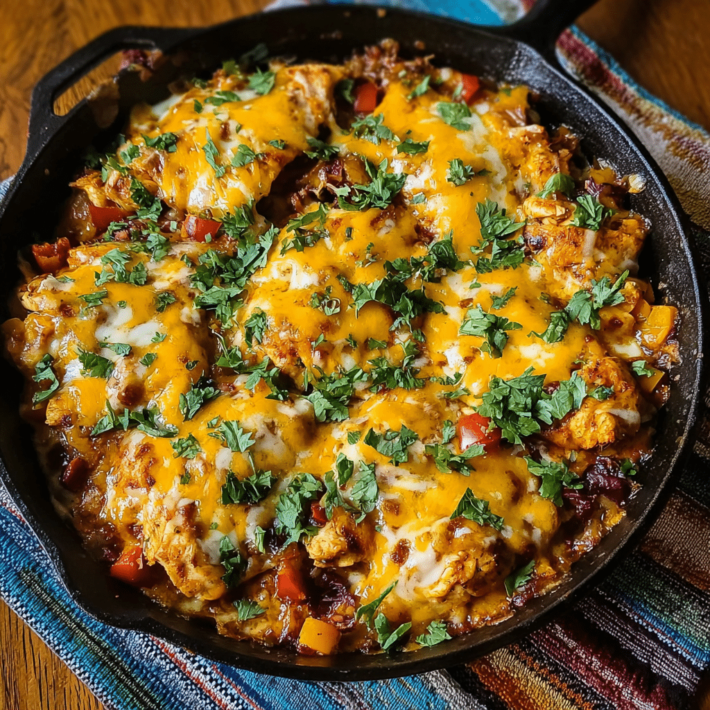 Cheesy Baja Chicken Skillet