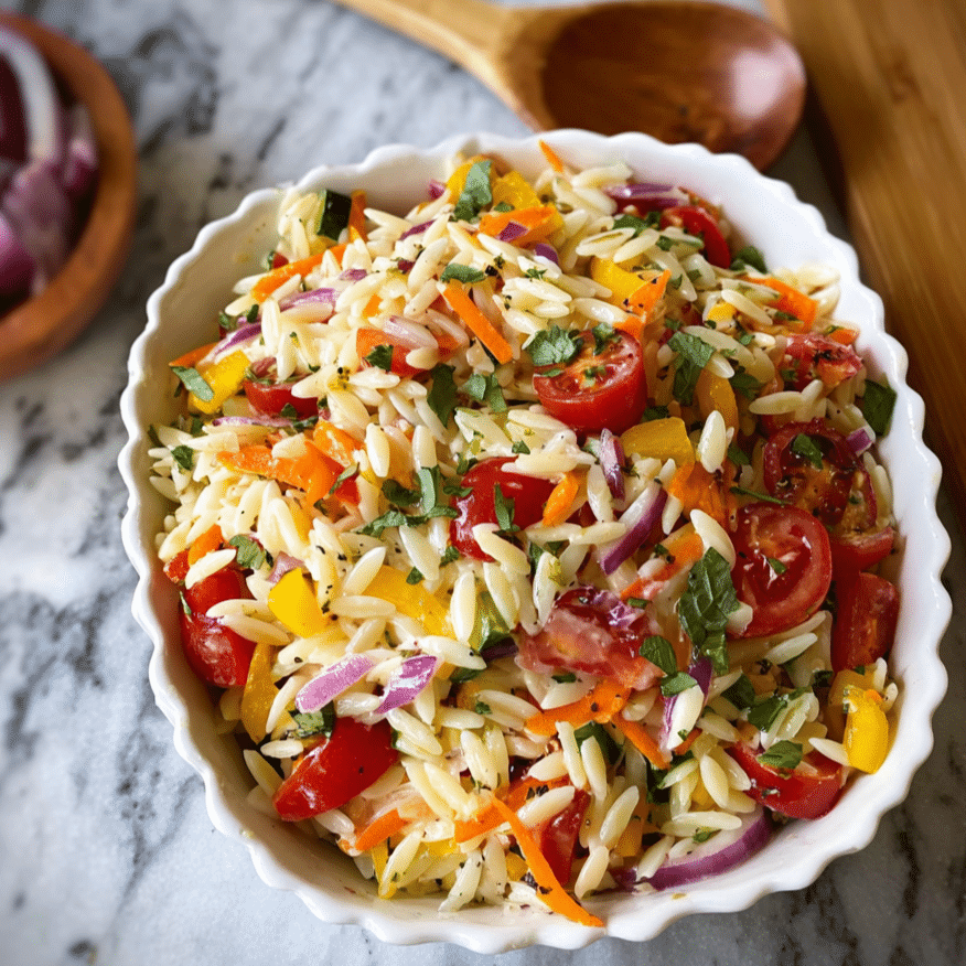 Rainbow Orzo Salad