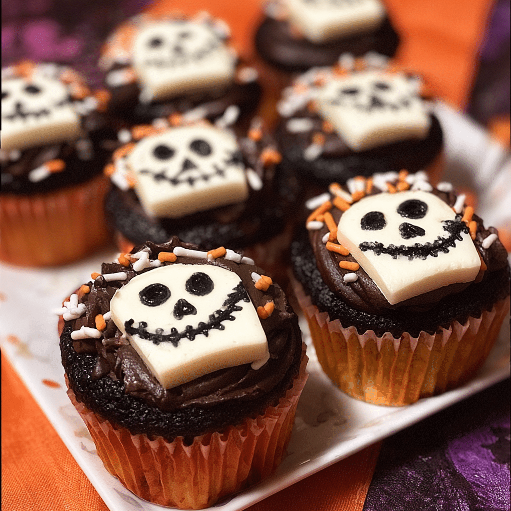 Spooky Skeleton Cupcakes