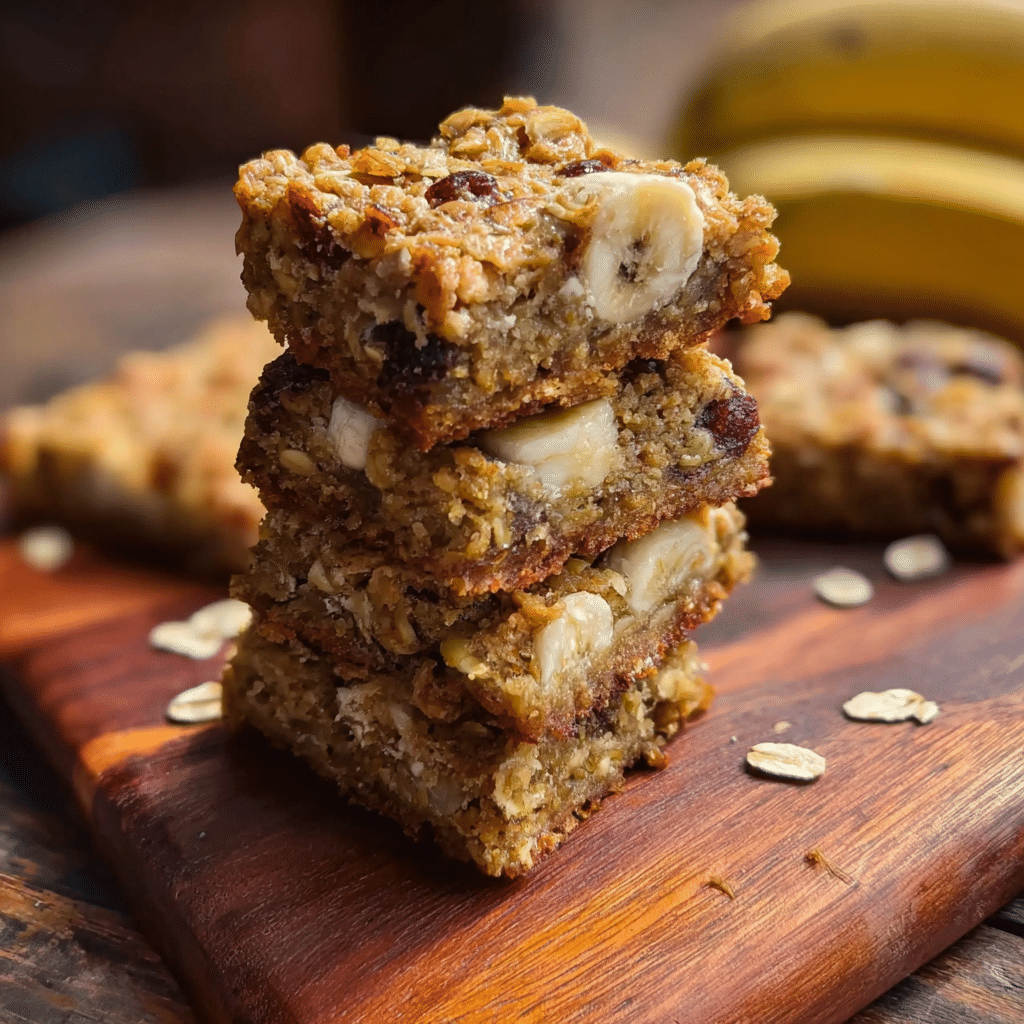 Energizing Banana Oatmeal Bars