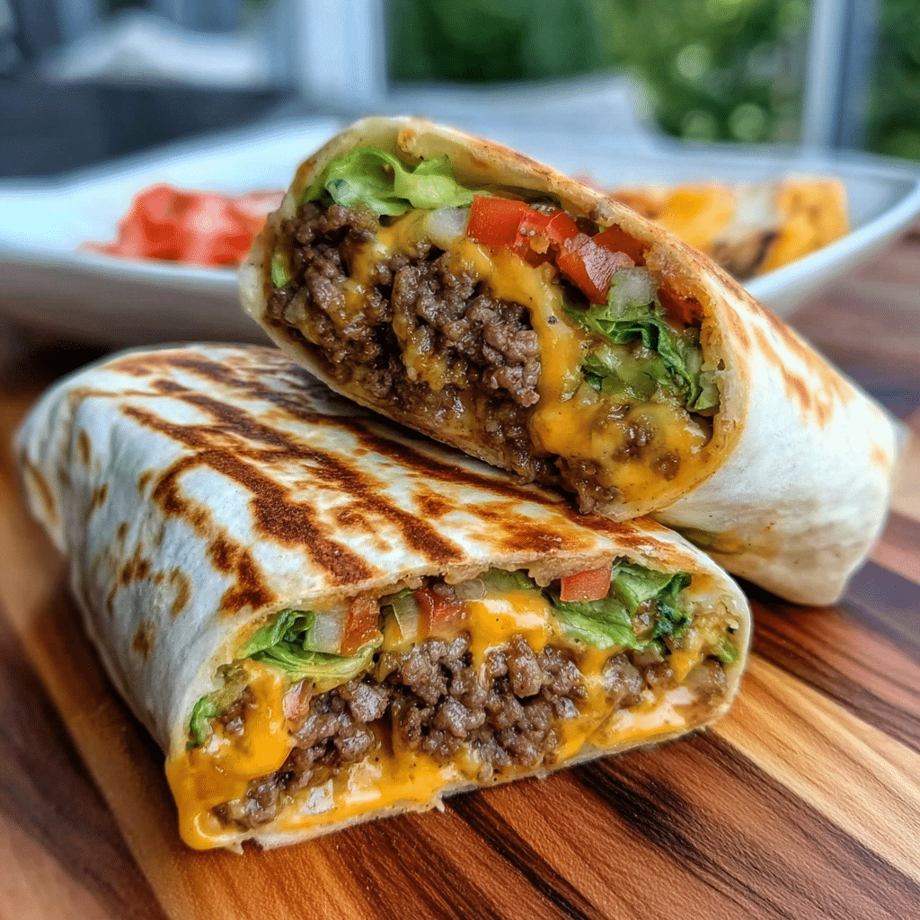 Grilled Cheeseburger Wraps