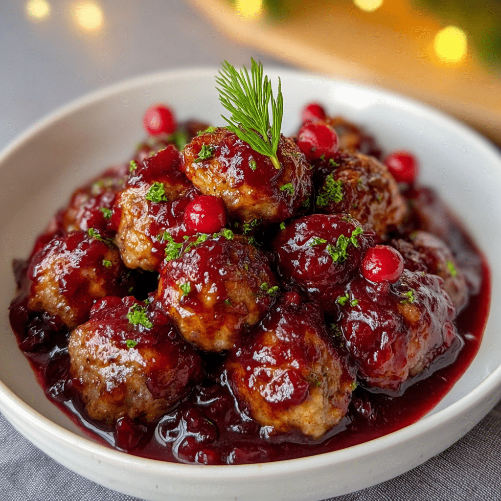 Quick Cranberry Meatballs (Christmas)