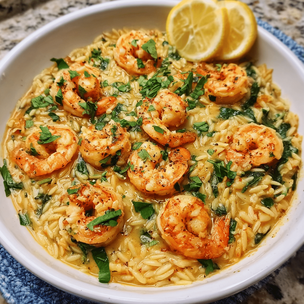 Creamy Shrimp Scampi With Orzo