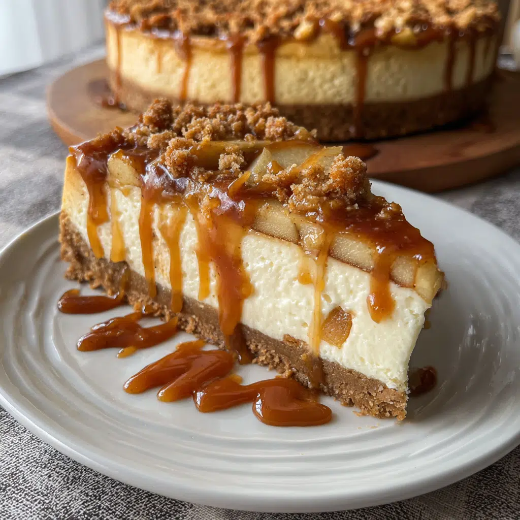 Salted Caramel Apple Pie Cheesecake combines creamy cheesecake