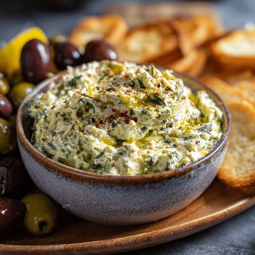 Creamy Feta & Green Olive Spread