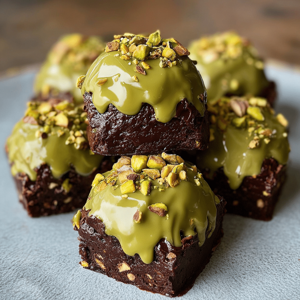 Pistachio Ferrero Rocher Brownies