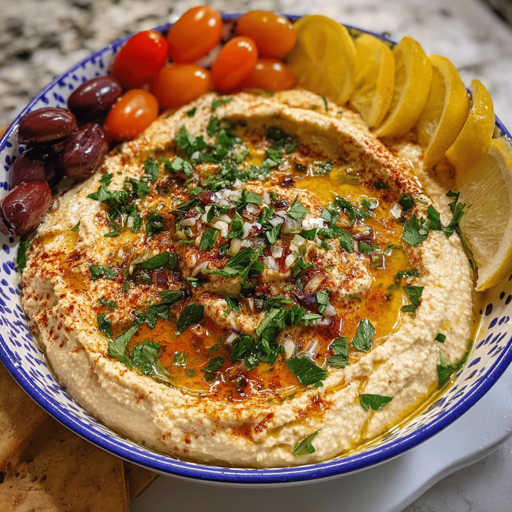 Greek Style Loaded Hummus