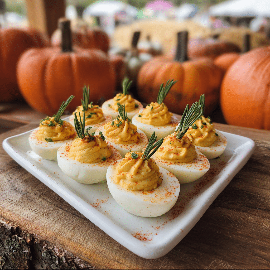 Peel Pumpkin Patch Deviled Eggs