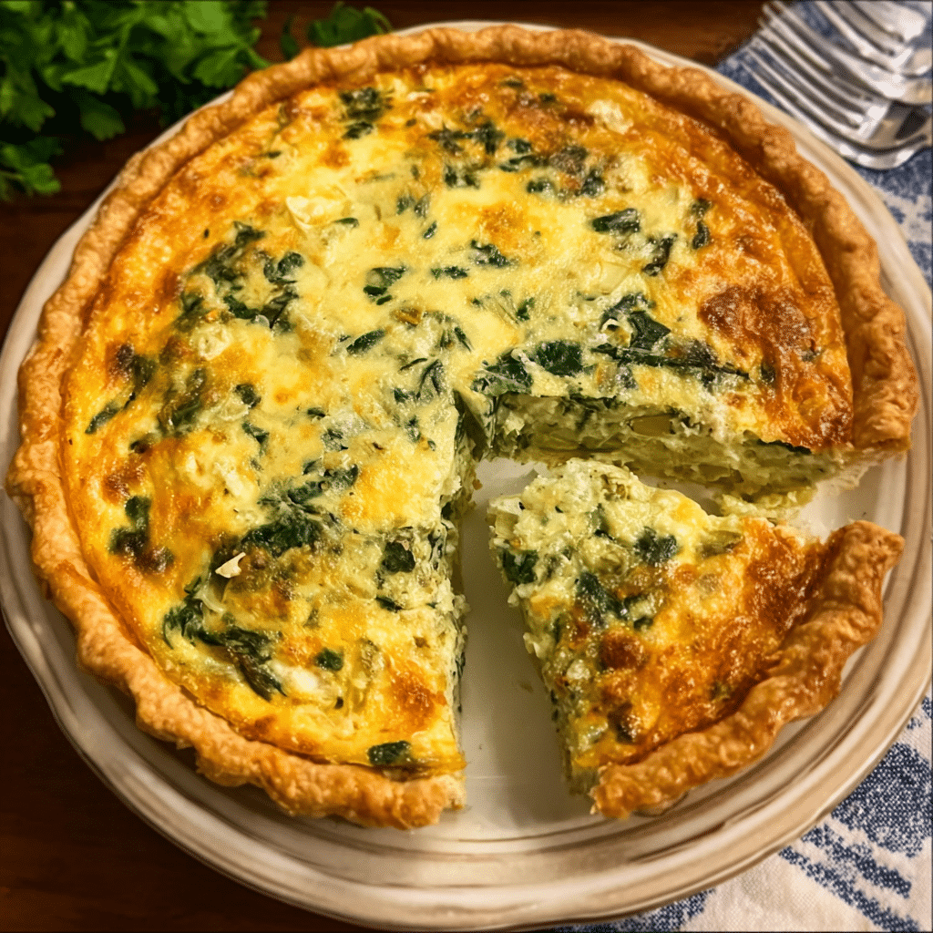 Artichoke Spinach Quiche