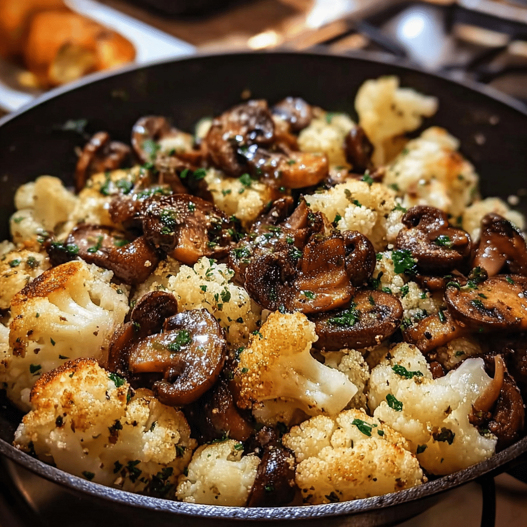 Garlic Cauliflower Mushroom