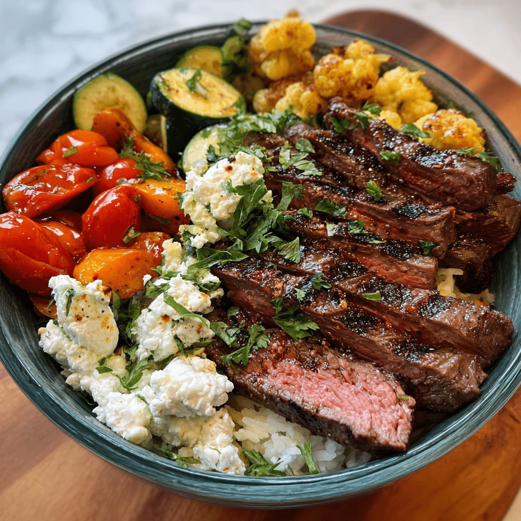 Delicious Mediterranean Steak Bowl