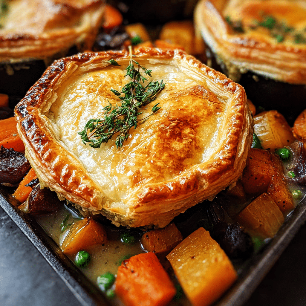 Roasted Autumn Vegetable Pot Pies