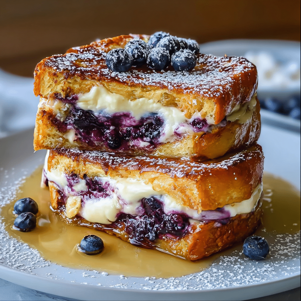 Blueberry Cheesecake Stuffed French Toast