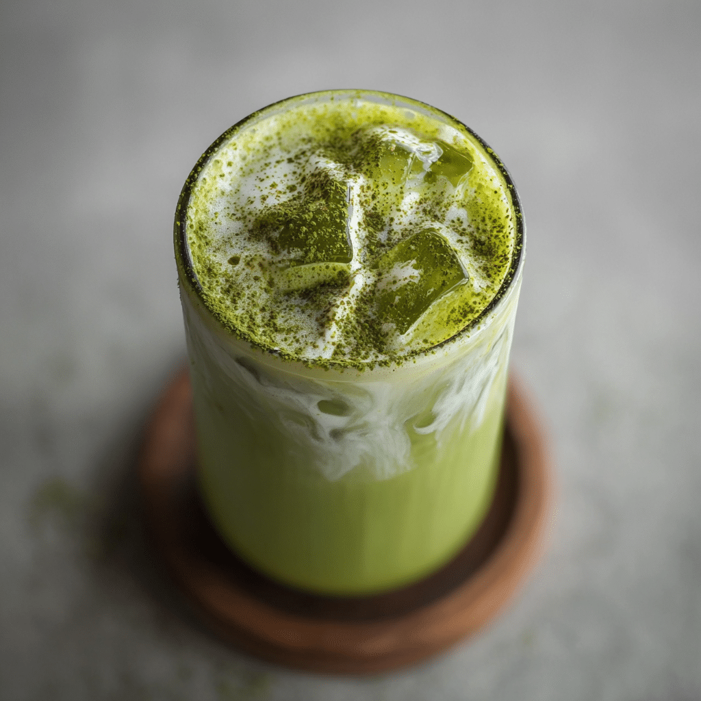 Quick and Easy Iced Green Tea Matcha Latte with Oat Milk