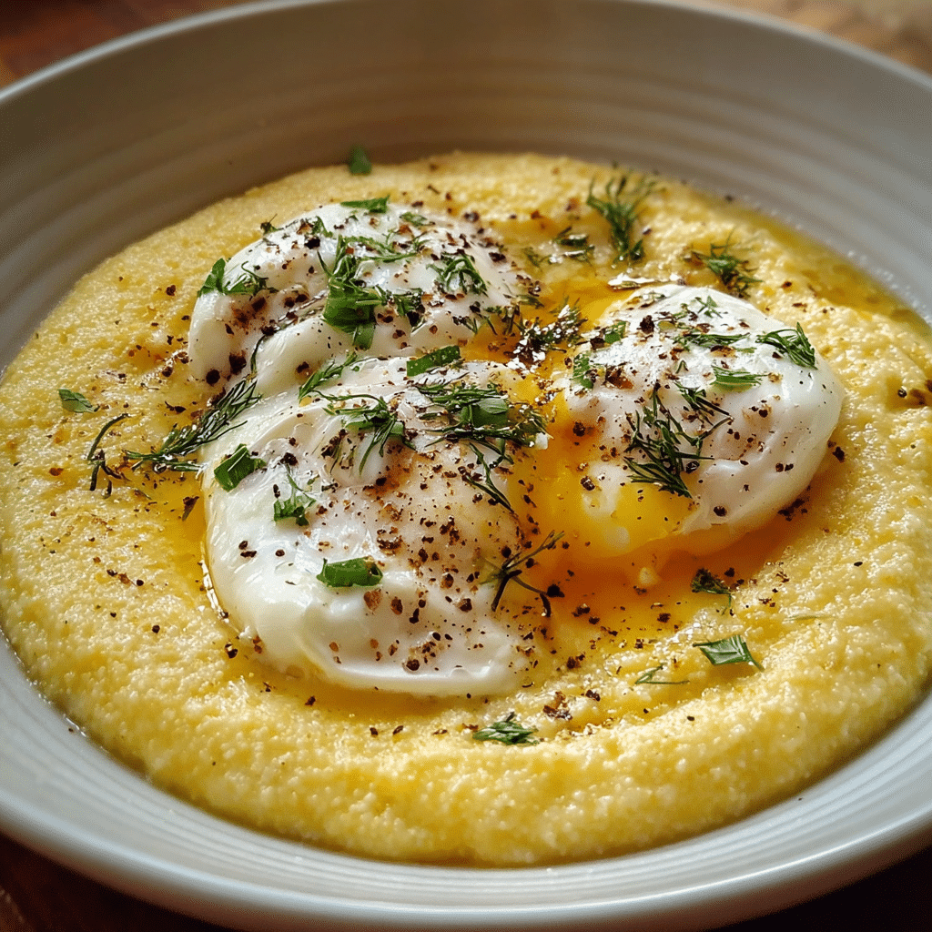 Creamy Polenta with Poached Eggs