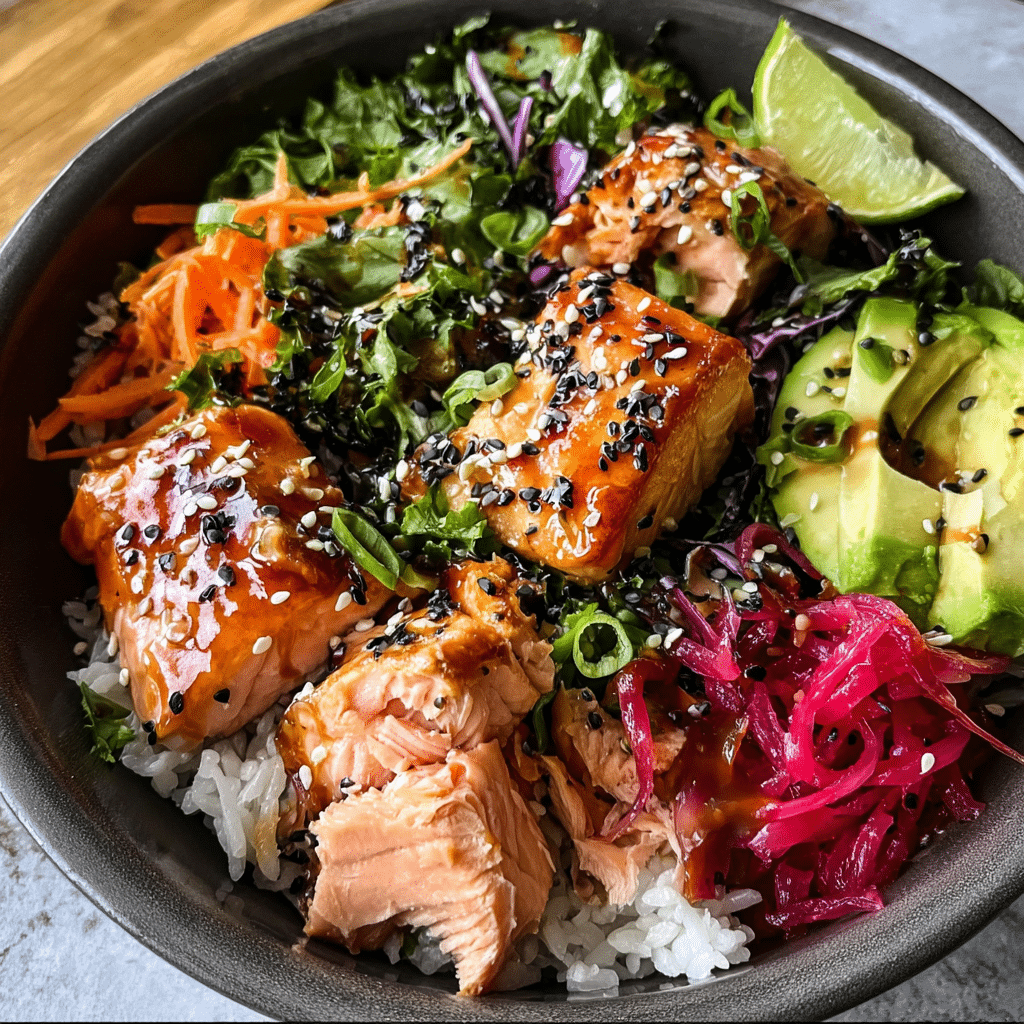 Healthy Teriyaki Salmon Bowl